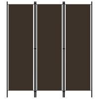 vidaXL 3-Panel Room Divider Brown 150x180 cm