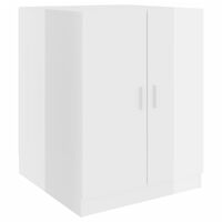 vidaXL Waschmaschinenschrank Hochglanz-Weiß 71x71,5x91,5 cm