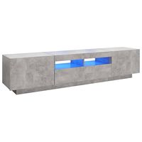 vidaXL TV-taso LED-valoilla betoninharmaa 180x35x40 cm