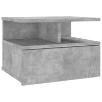 vidaXL Table de chevet flottante Gris béton Bois d'ingénierie