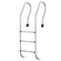 vidaXL Escalera para piscina acero inoxidable 304 54x38x158 cm