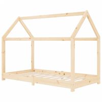 vidaXL Estructura de cama infantil de madera maciza de pino 70x140 cm