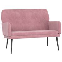 vidaXL Bankje 108x79x79 cm fluweel roze