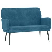 vidaXL Bankje 108x79x79 cm fluweel blauw