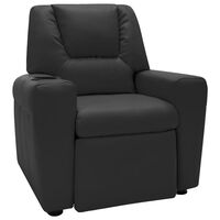 vidaXL Fauteuil inclinable enfants Similicuir Noir