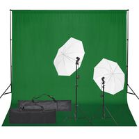 vidaXL Photo Studio Kit with Light Set and Backdrop