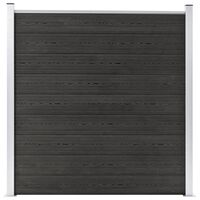 vidaXL Painel de vedação para jardim WPC 180x186 cm cinzento