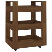 vidaXL Carrito de cocina madera contrachapada marrón roble 60x45x80cm