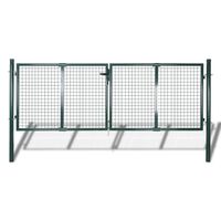 vidaXL Garden Mesh Gate Fence Door Wall Grille 289 x 75 cm / 306 x 125 cm