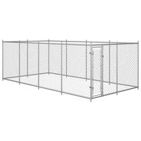 vidaXL Utendørs hundegård 7,6x3,8x1,9 m