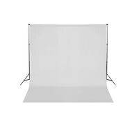 vidaXL Fotohintergrund-System 600 x 300 cm Weiß