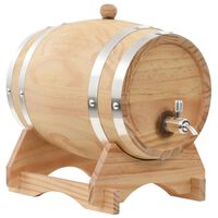 vidaXL Wine Barrel with Tap Solid Pinewood 6 L