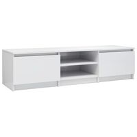 vidaXL Móvel para TV 140x40x35,5cm derivados madeira branco brilhante