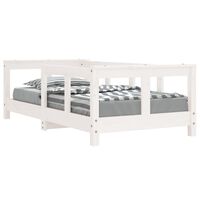 vidaXL Kinderbedframe 70x140 cm massief grenenhout wit