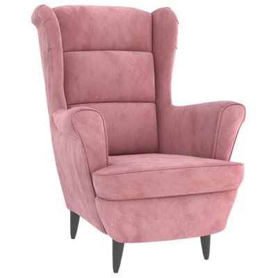 vidaXL Armchair Pink Velvet
